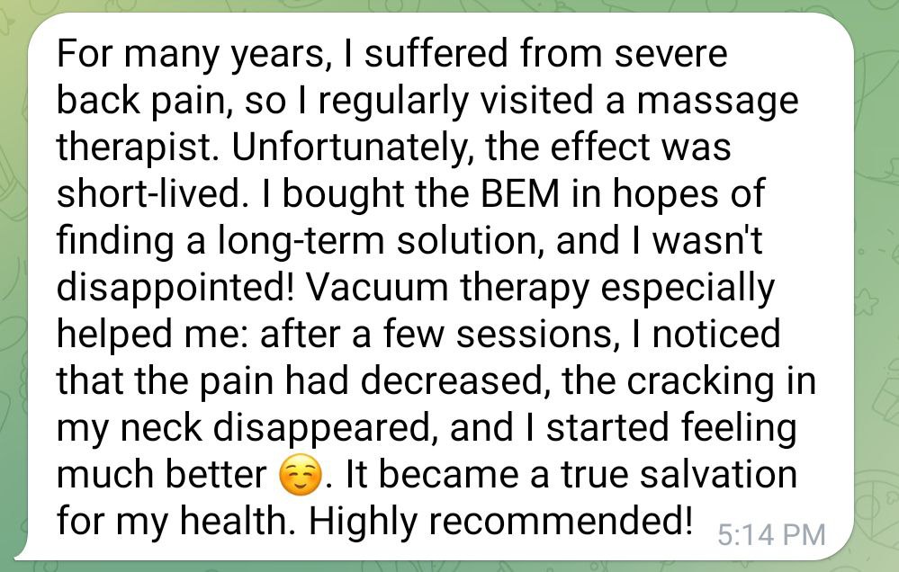 Very effective vacuum therapy with BEM