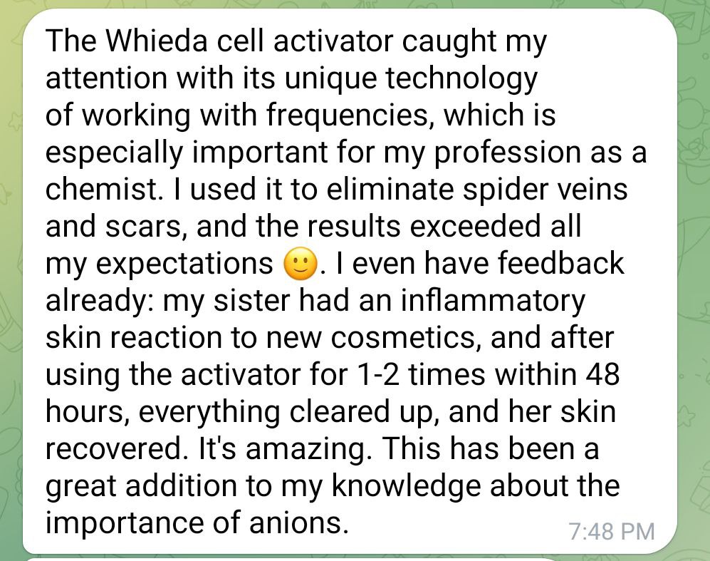 Whieda cell activator has a unique technology