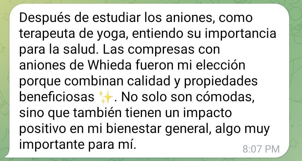 Las compresas con aniones como un beneficio para la salud