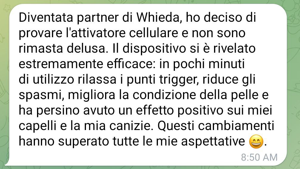 Il funzionamento efficace dell'attivatore cellulare Whieda