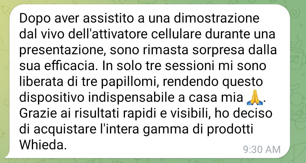 L'attivatore cellulare Whieda ha una tecnologia unica