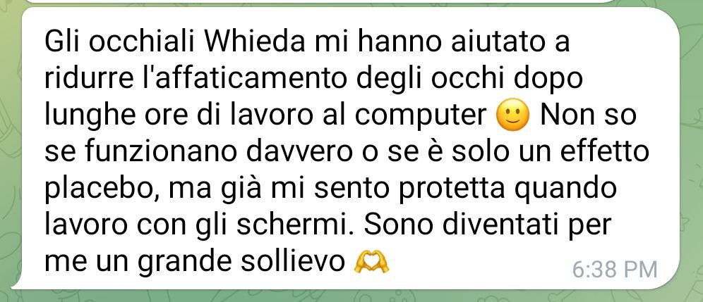 Esperienza positiva nell'usare gli occhiali per lavorare al computer