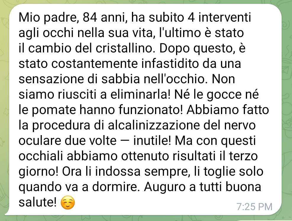 Effetti dell'uso degli occhiali sulle persone anziane